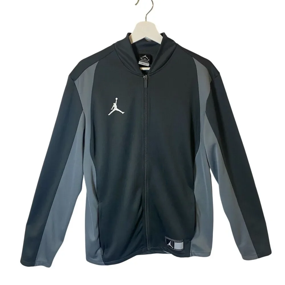 Nike Air Jordan Dri-Fit Jacket Jumpman Men Sz M Black Grey Track 824707-060